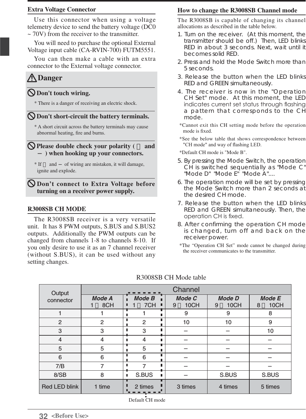 Page 32 of Futaba T12K-24G Radio Control User Manual 