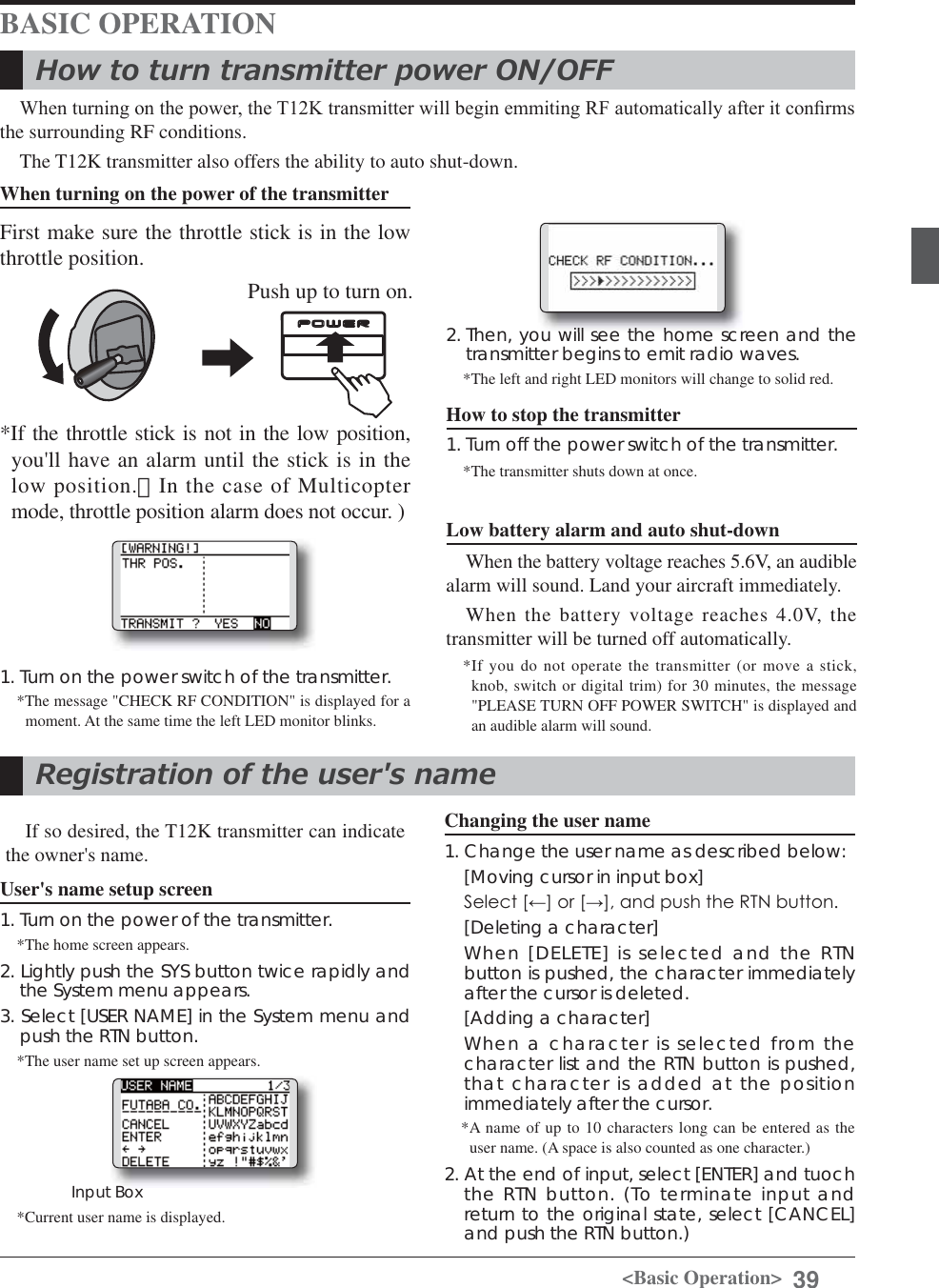Page 39 of Futaba T12K-24G Radio Control User Manual 