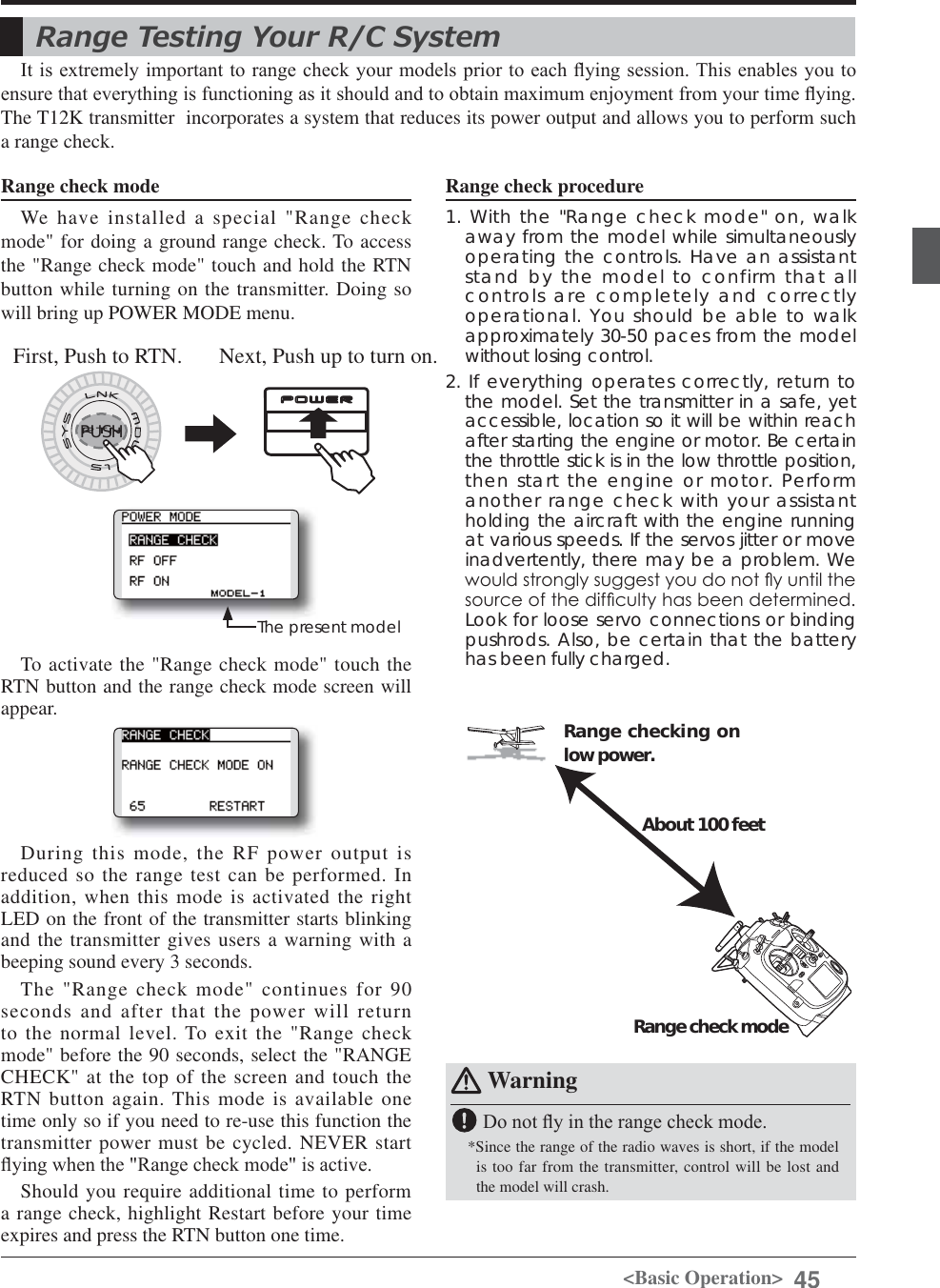 Page 45 of Futaba T12K-24G Radio Control User Manual 