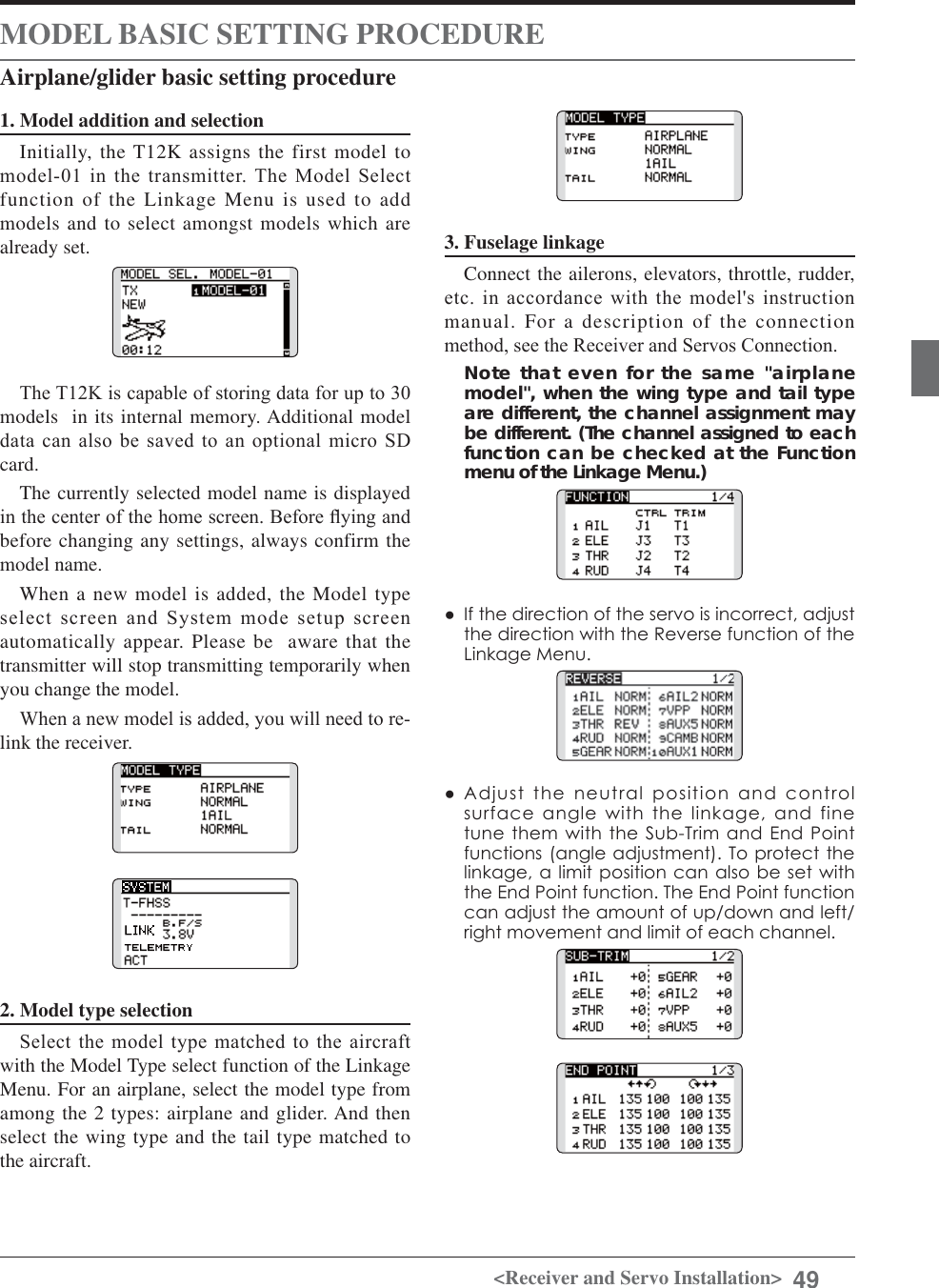 Page 49 of Futaba T12K-24G Radio Control User Manual 
