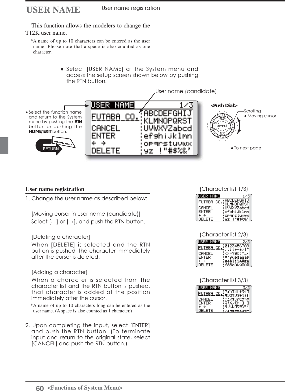 Page 60 of Futaba T12K-24G Radio Control User Manual 
