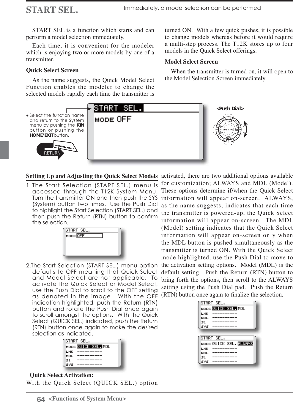 Page 64 of Futaba T12K-24G Radio Control User Manual 