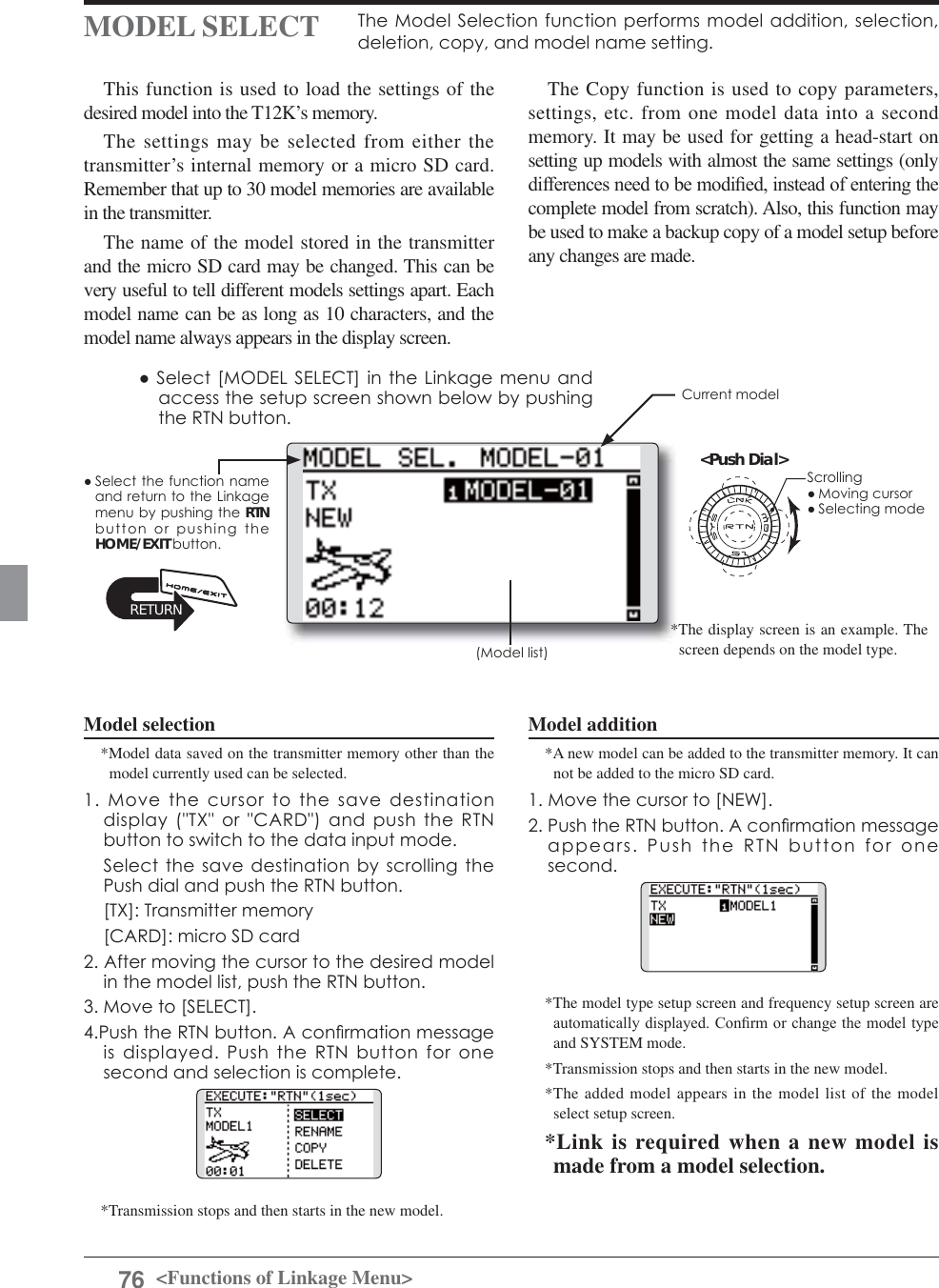 Page 76 of Futaba T12K-24G Radio Control User Manual 