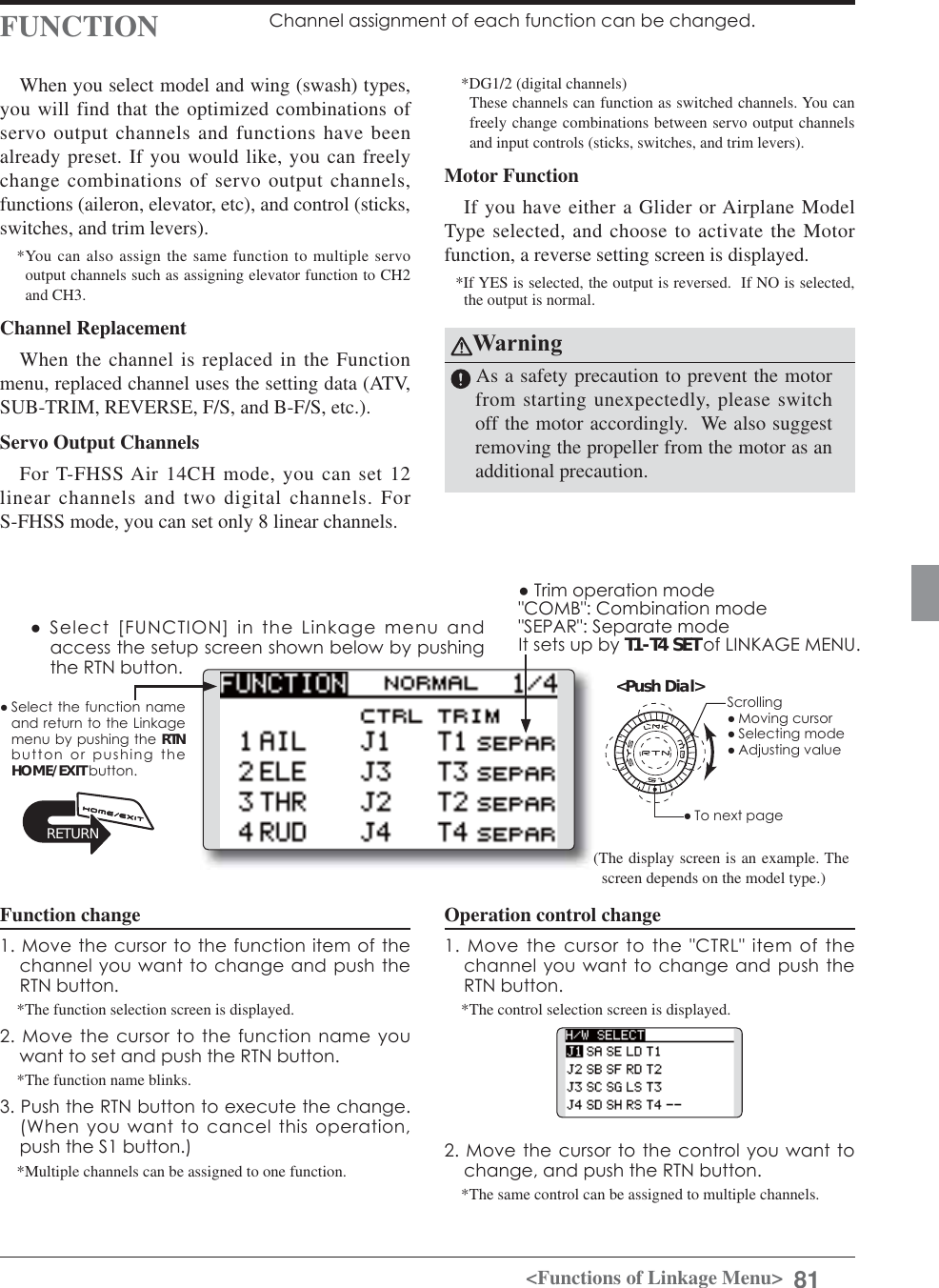 Page 81 of Futaba T12K-24G Radio Control User Manual 