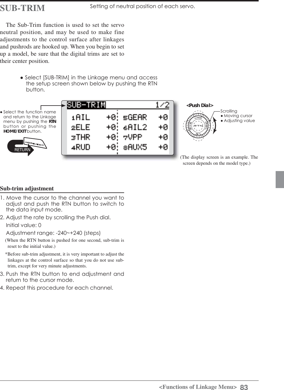 Page 83 of Futaba T12K-24G Radio Control User Manual 
