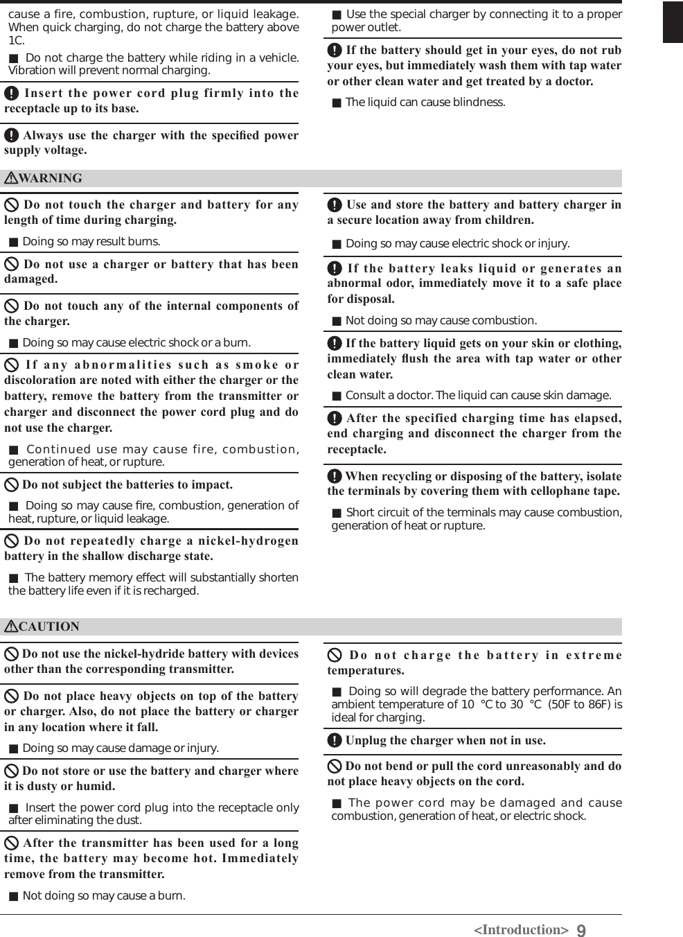 Page 9 of Futaba T12K-24G Radio Control User Manual 