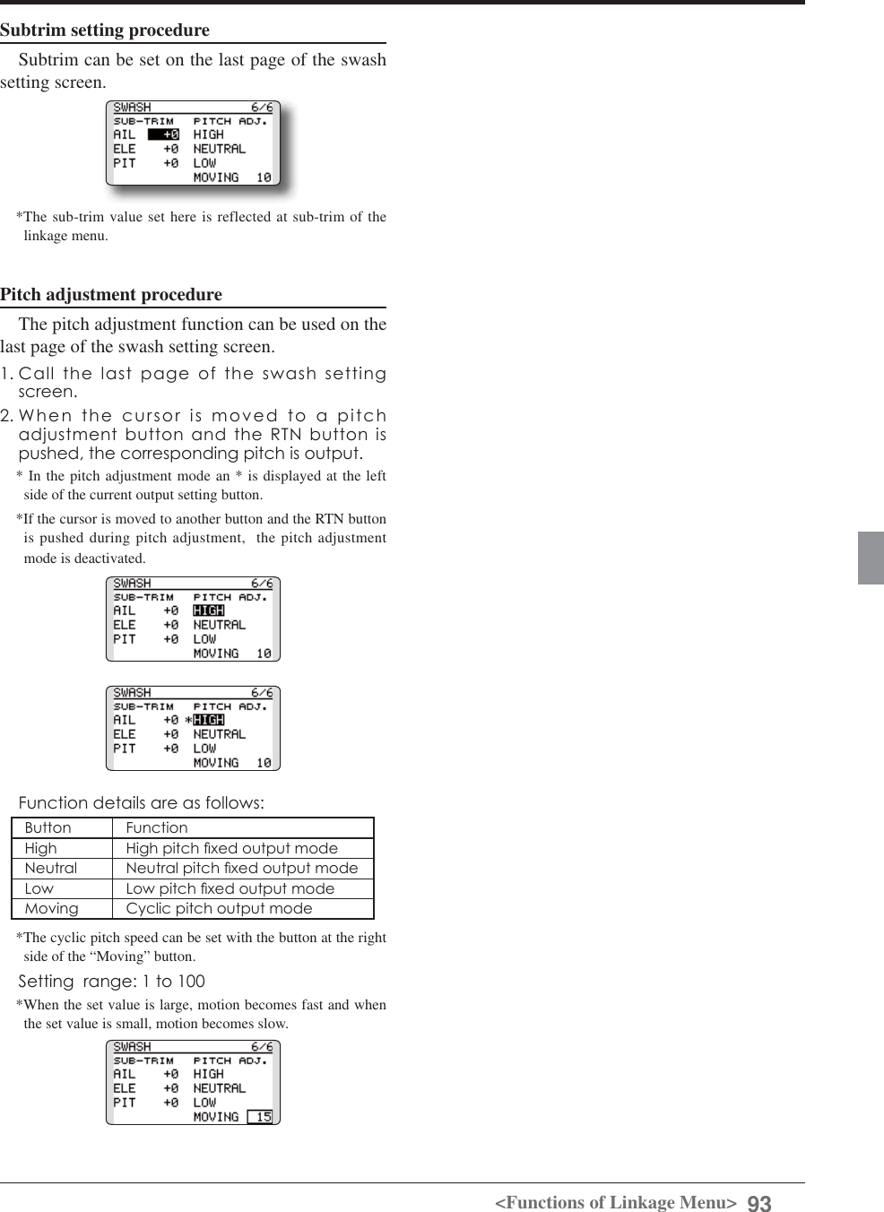 Page 93 of Futaba T12K-24G Radio Control User Manual 