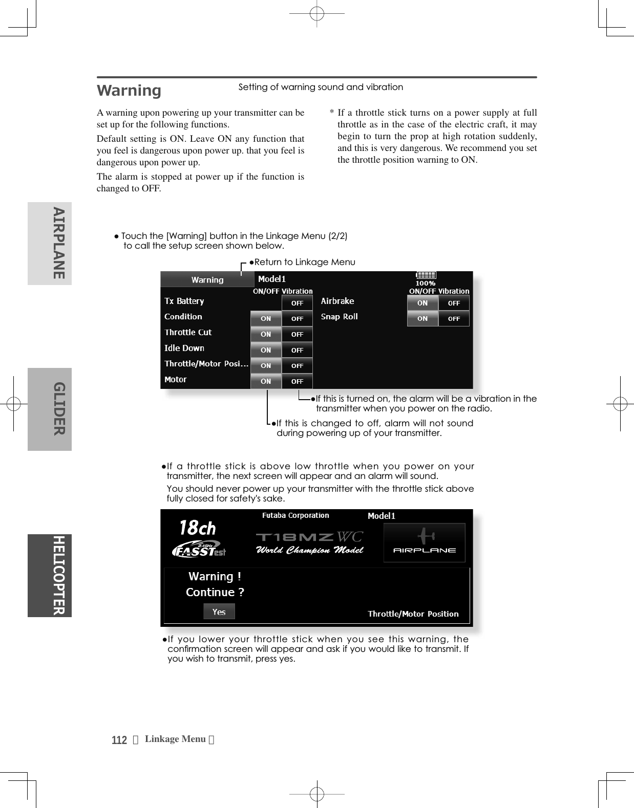Page 19 of Futaba T18MZWC-24G Radio Control User Manual 2