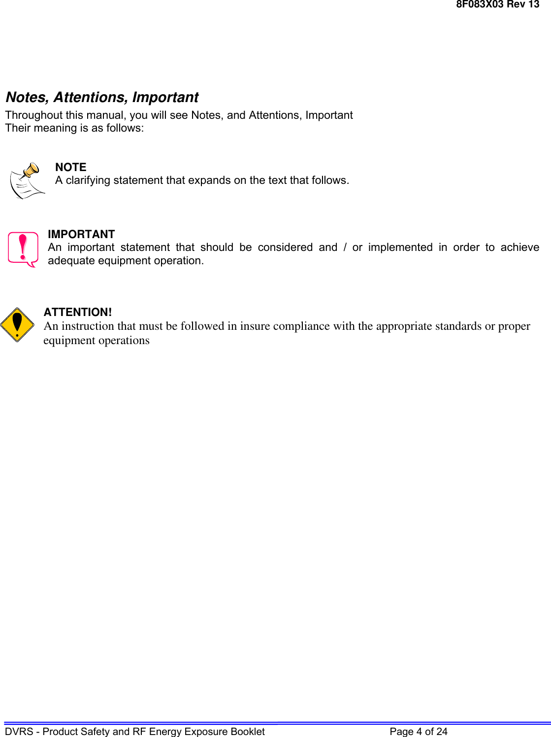 Page 4 of Futurecom Systems Group ULC DVRSVHF MOBEXCOM DVRS Vehicular Repeater User Manual 8F083X03 R13x