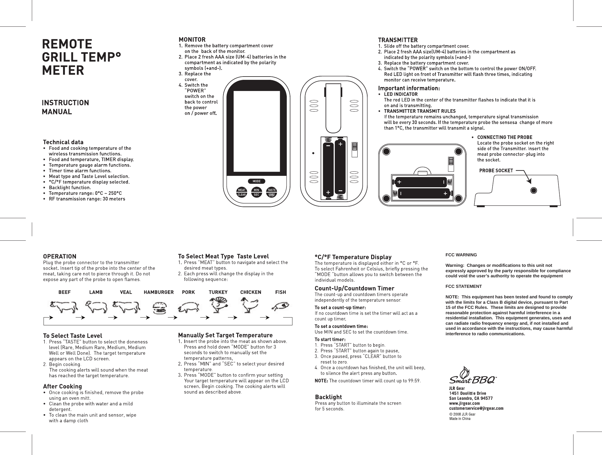 FCC WARNINGWarning:  Changes or modifications to this unit not expressly approved by the party responsible for compliance could void the user&rsquo;s authority to operate the equipmentFCC STATEMENTNOTE:  This equipment has been tested and found to comply with the limits for a Class B digital device, pursuant to Part 15 of the FCC Rules.  These limits are designed to provide reasonable protection against harmful interference in a residential installation.  This equipment generates, uses and can radiate radio frequency energy and, if not installed and used in accordance with the instructions, may cause harmful interference to radio communications.