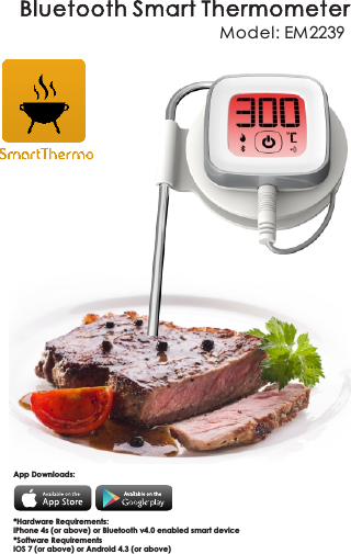 Fuzhou Emax Electronic 1501 Bluetooth Smart Thermometer User Manual