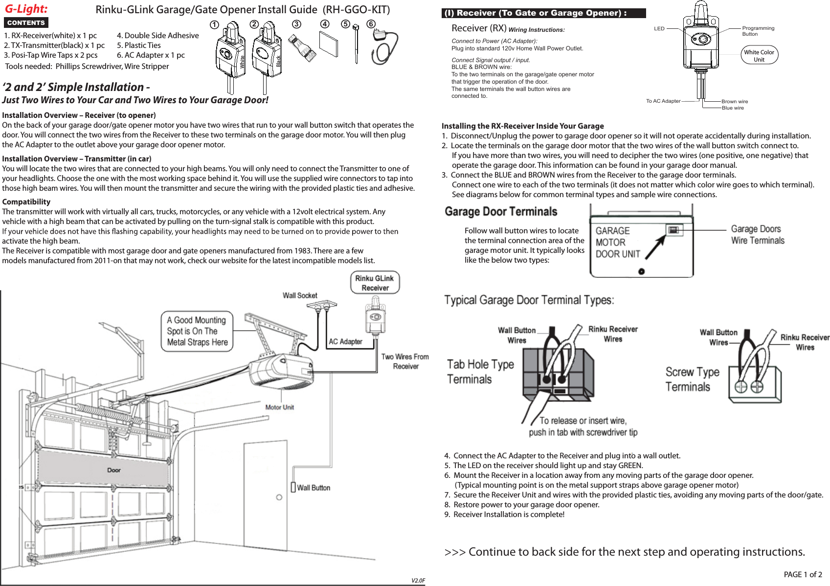 G Light Technology Rhggokit Gate Opener With Car Headlight Flashing User Manual Rh Ggo Kit Front V090913 F Pt03 G Light Technology Rhggokit Gate Opener With Car Headlight Flashing User Manual Rh Ggo Kit Front V090913 F Pt03