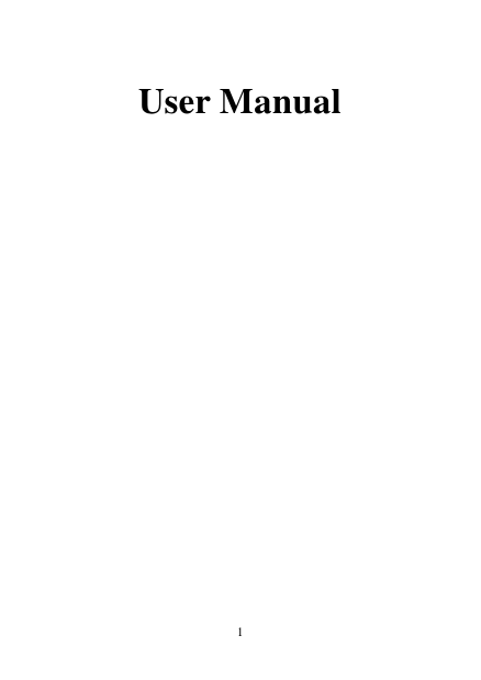 1   User Manual 
