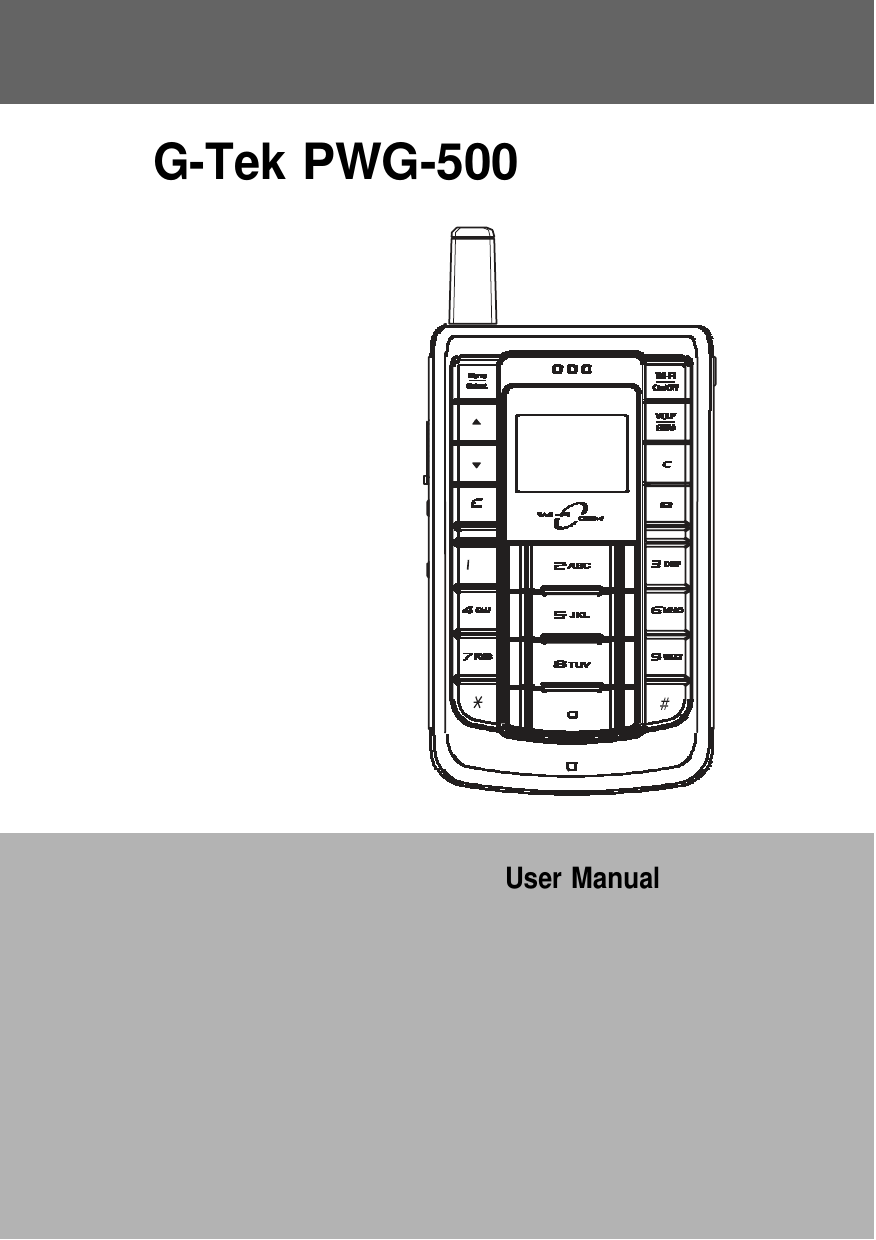   G-Tek PWG-500                                 User Manual 