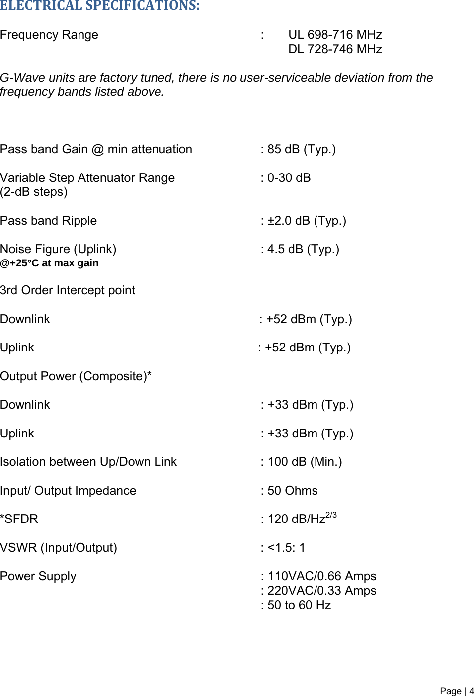 Page 4 of G Way Solutions LABC3390R Bi-Directional Amplifier User Manual 