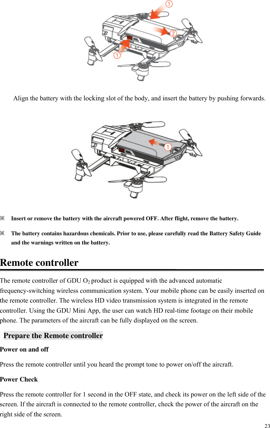 Page 23 of GDU Tech PD-RC03-WF GDU Remote Controller User Manual 5   ok