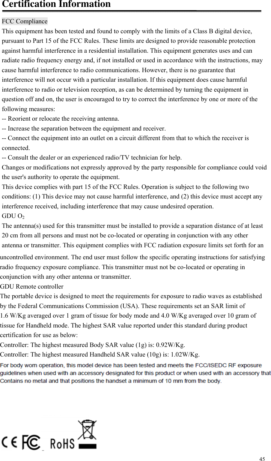 Page 45 of GDU Tech PD-RC03-WF GDU Remote Controller User Manual 5   ok