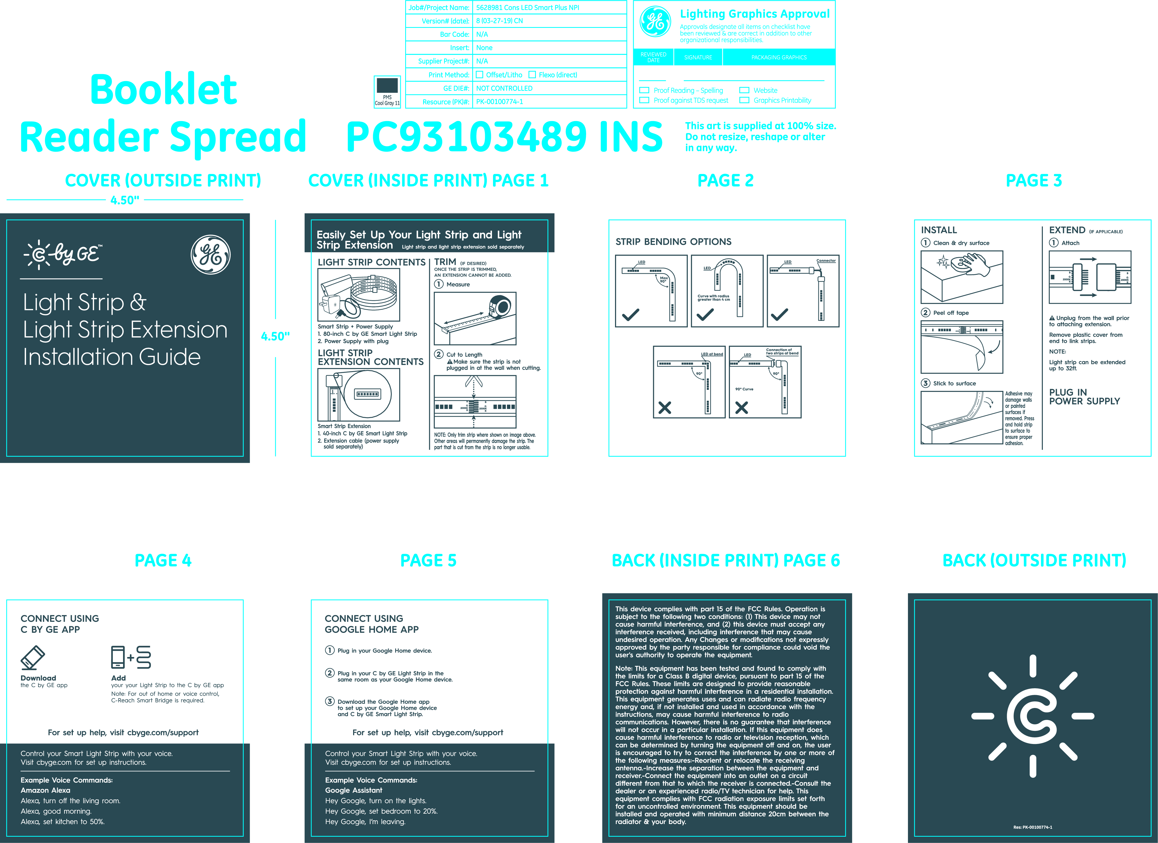 GE Lighting STRIPCCOLOR CbyGE Full Color Light Strip User Manual