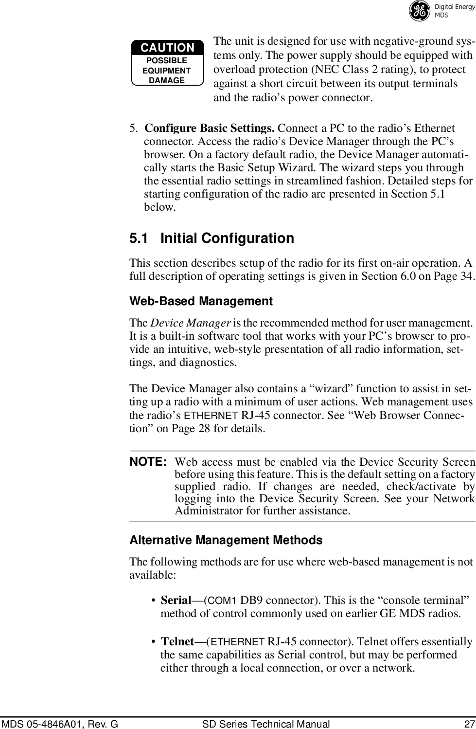 Page 35 of GE MDS DS-SD9-1 Wireless Data Transceiver User Manual 4846G SD Ref Pkt Trans Body