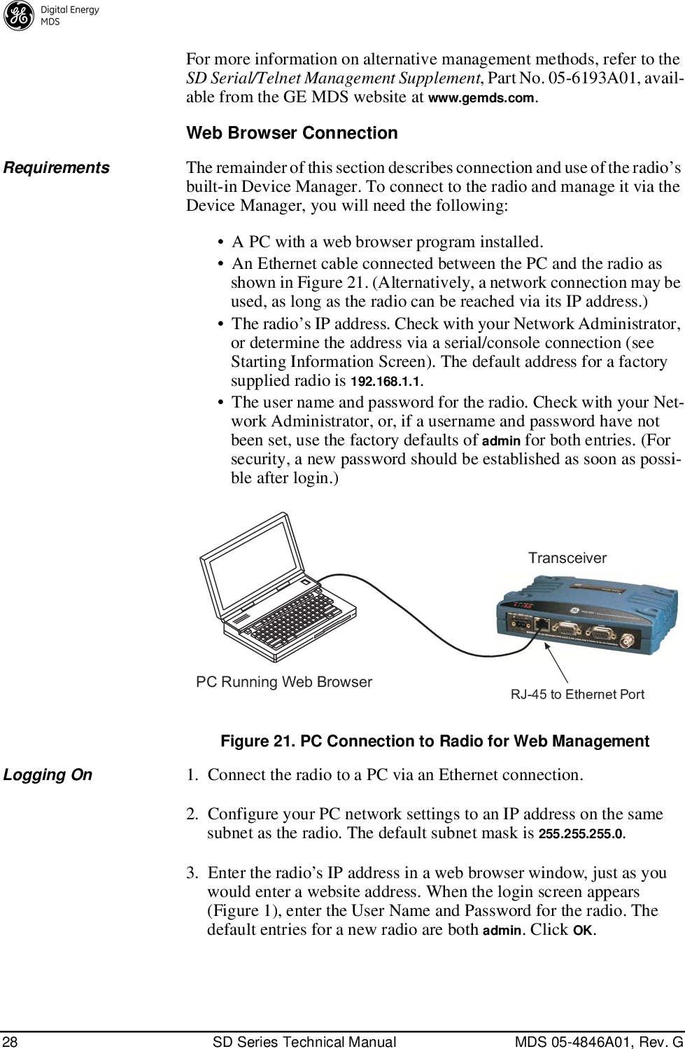 Page 36 of GE MDS DS-SD9-1 Wireless Data Transceiver User Manual 4846G SD Ref Pkt Trans Body