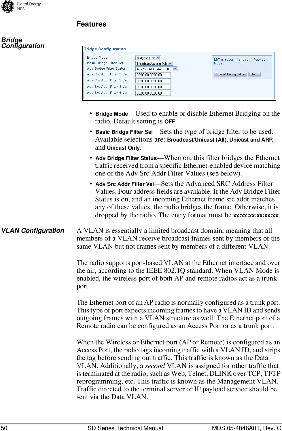 Page 58 of GE MDS DS-SD9-1 Wireless Data Transceiver User Manual 4846G SD Ref Pkt Trans Body