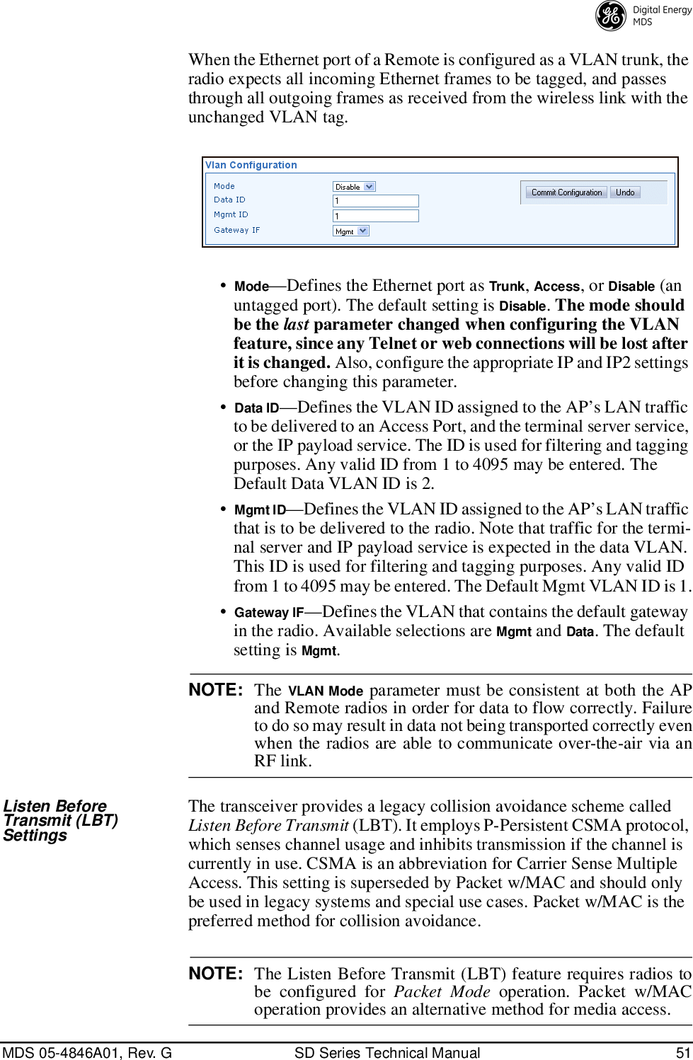 Page 59 of GE MDS DS-SD9-1 Wireless Data Transceiver User Manual 4846G SD Ref Pkt Trans Body