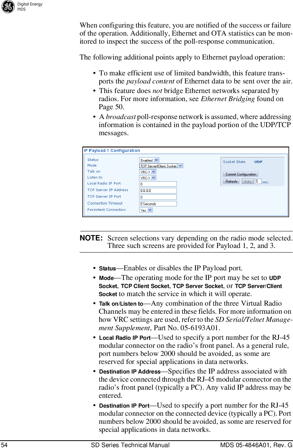 Page 62 of GE MDS DS-SD9-1 Wireless Data Transceiver User Manual 4846G SD Ref Pkt Trans Body