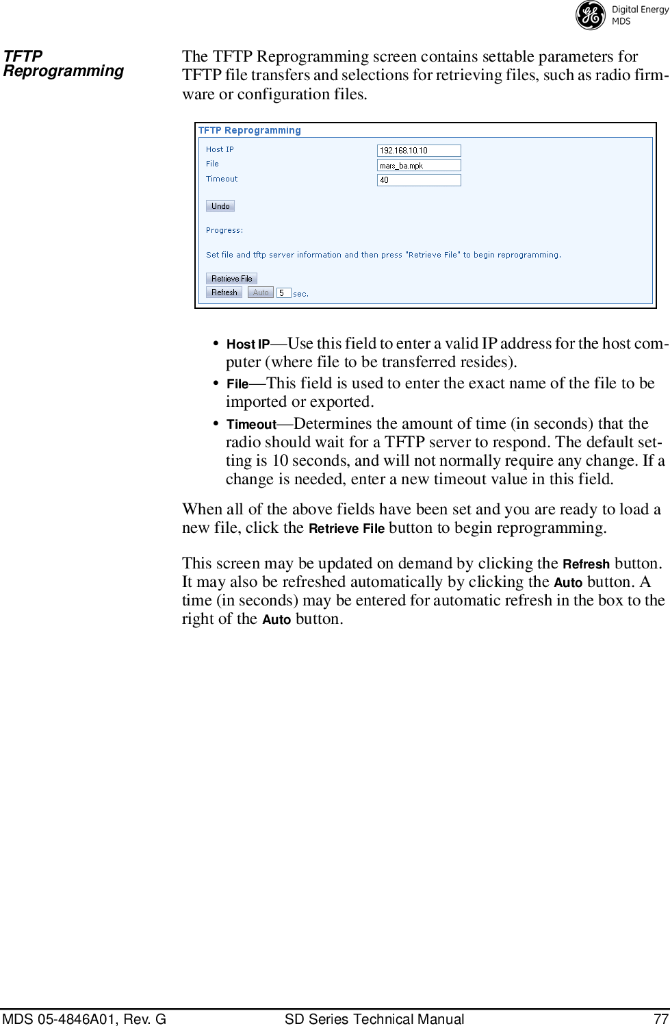 Page 85 of GE MDS DS-SD9-1 Wireless Data Transceiver User Manual 4846G SD Ref Pkt Trans Body