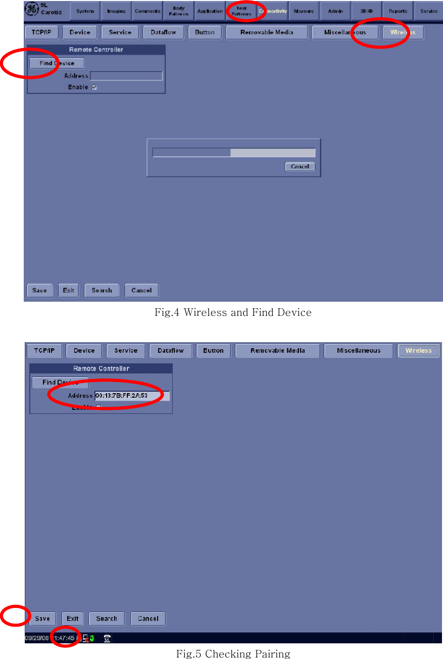  Fig.4 Wireless and Find Device   Fig.5 Checking Pairing  