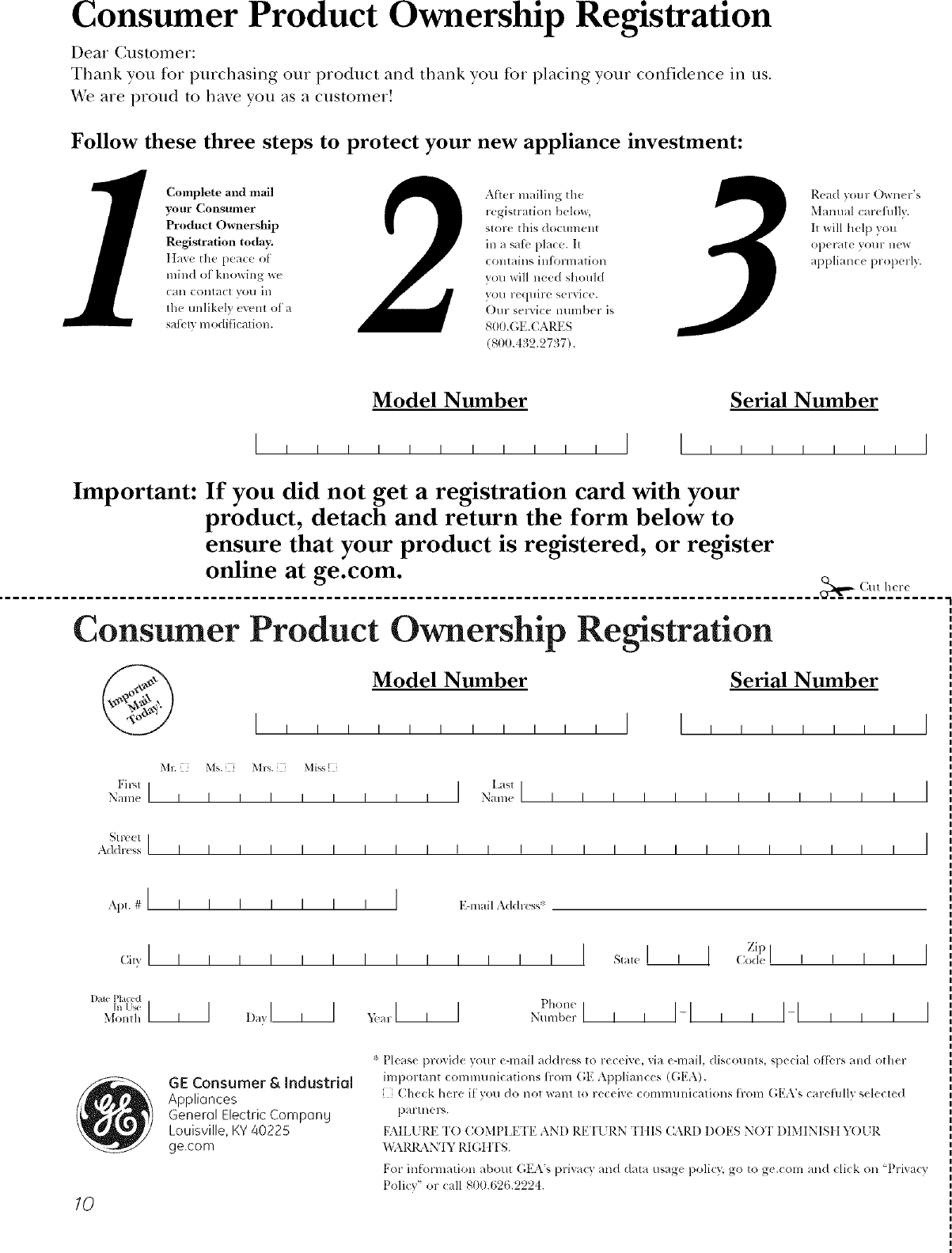 Page 10 of 12 - GE AHK30LKG1 User Manual  DEHUMIDIFIER - Manuals And Guides LR707501