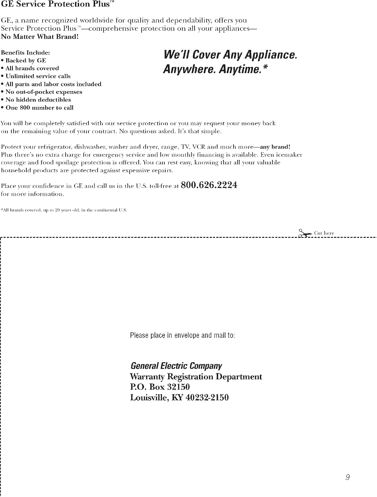 Page 9 of 12 - GE AHK30LKG1 User Manual  DEHUMIDIFIER - Manuals And Guides LR707501