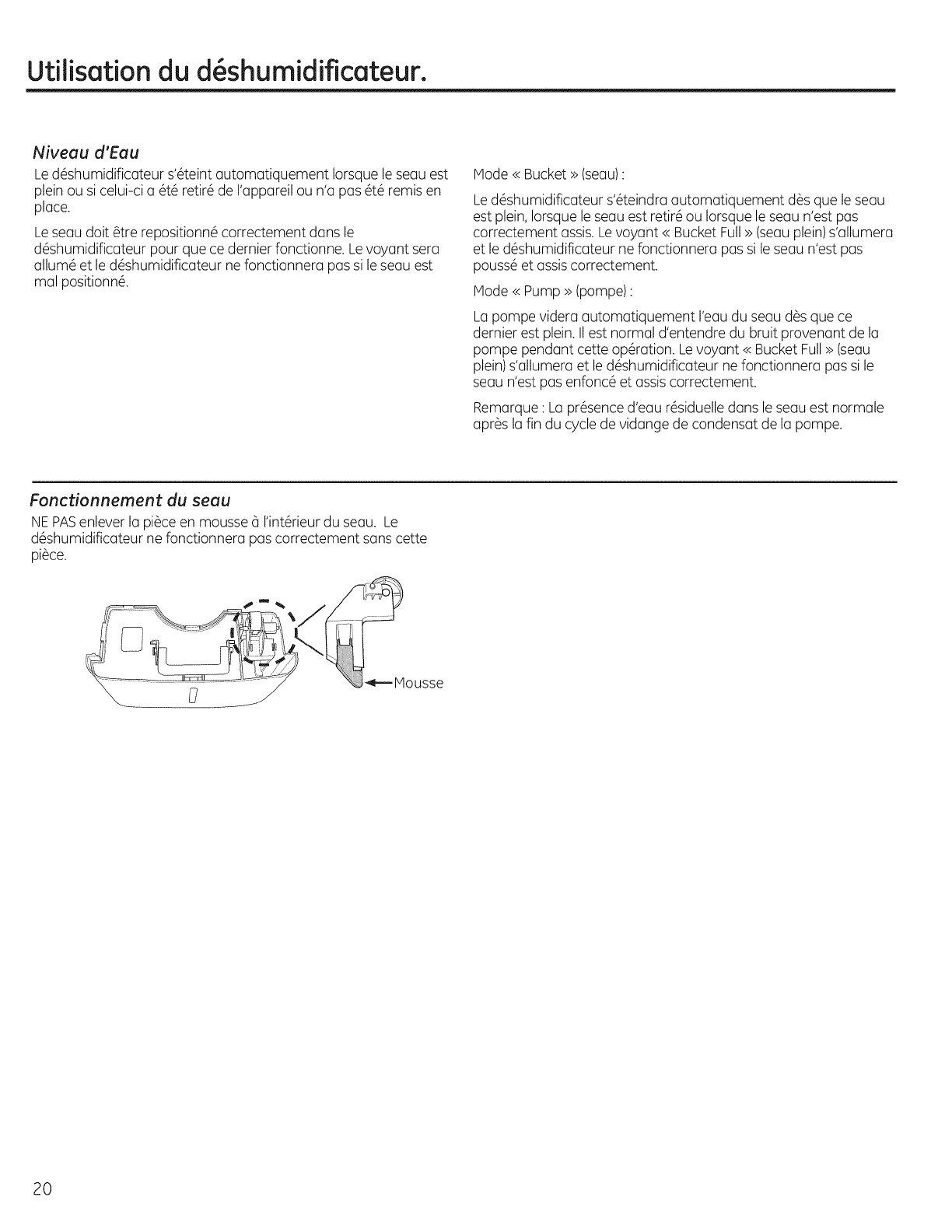 Ge Dehumidifier User Manual