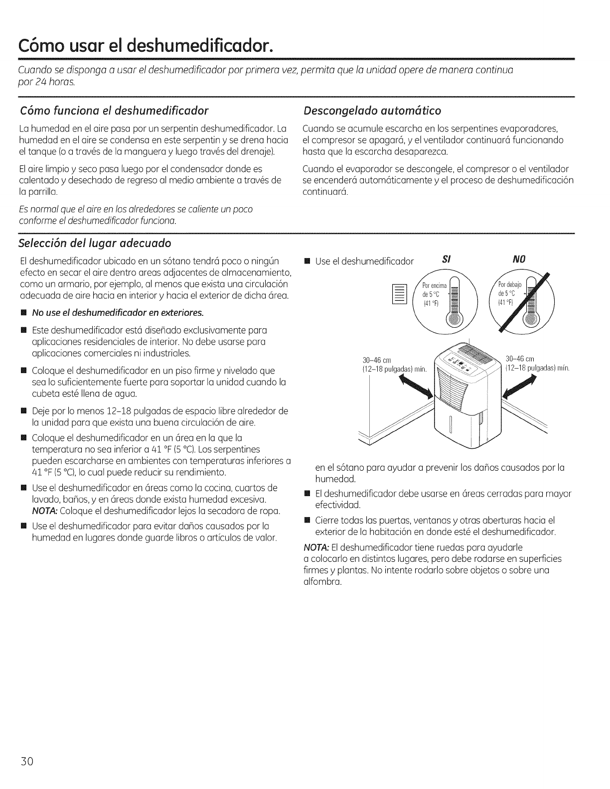 GE APEL70LTL1 1507096L User Manual DEHUMIDIFIER Manuals And Guides