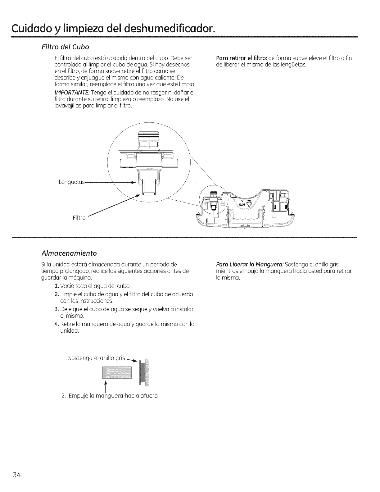 GE APEL70LTL1 1507096L User Manual DEHUMIDIFIER Manuals And Guides