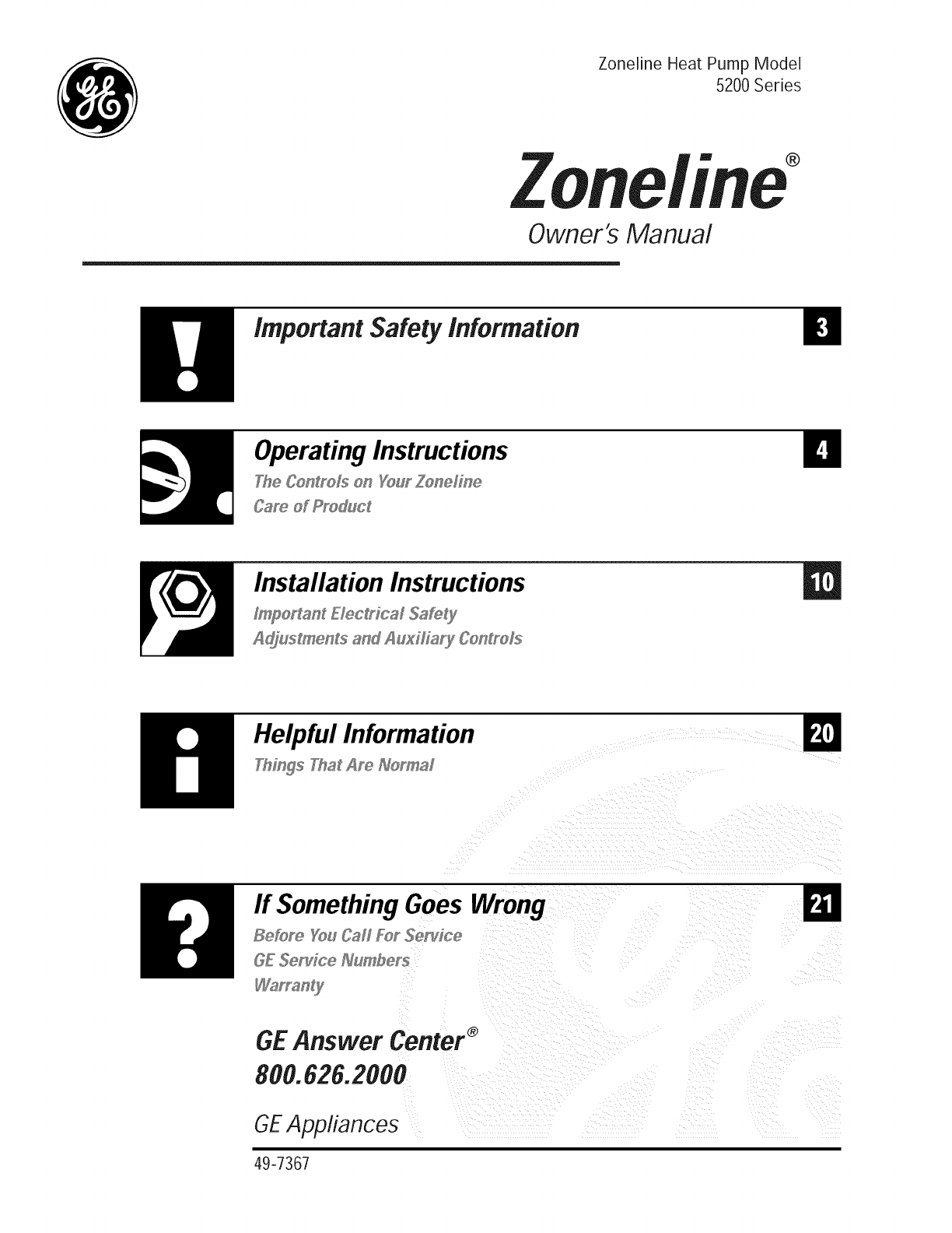 ge zoneline 2000