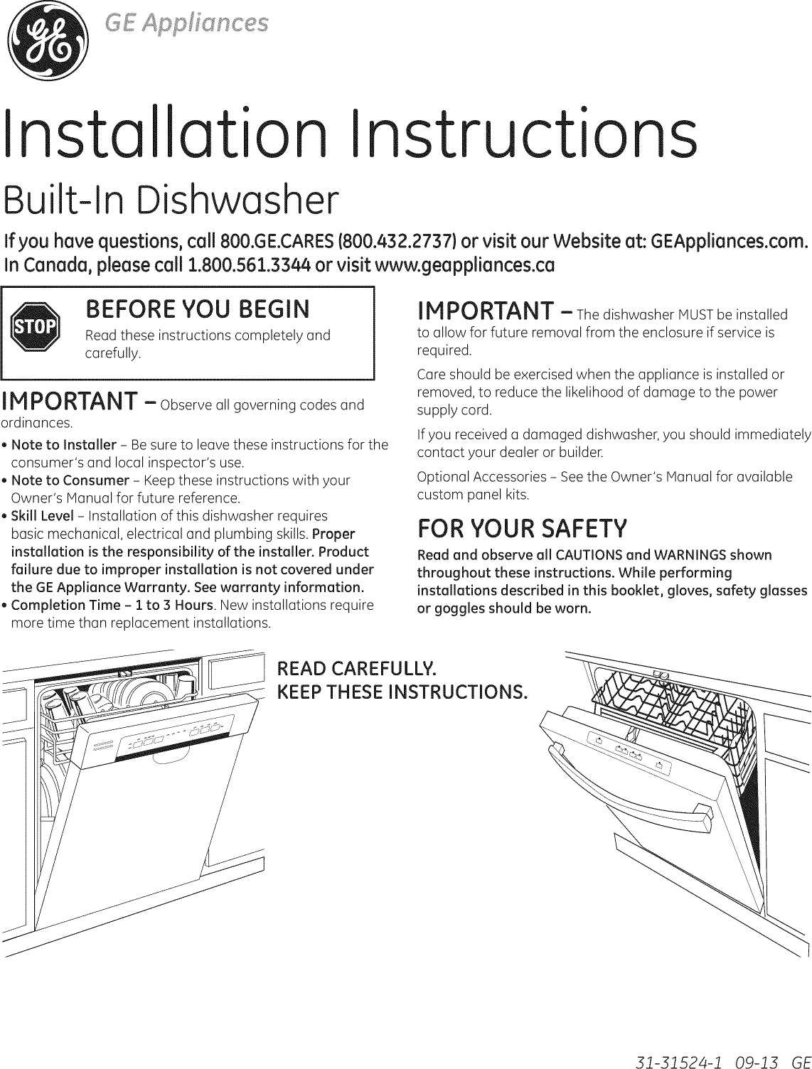 GE CDT725SSF0SS User Manual DISHWASHER Manuals And Guides 1402123L