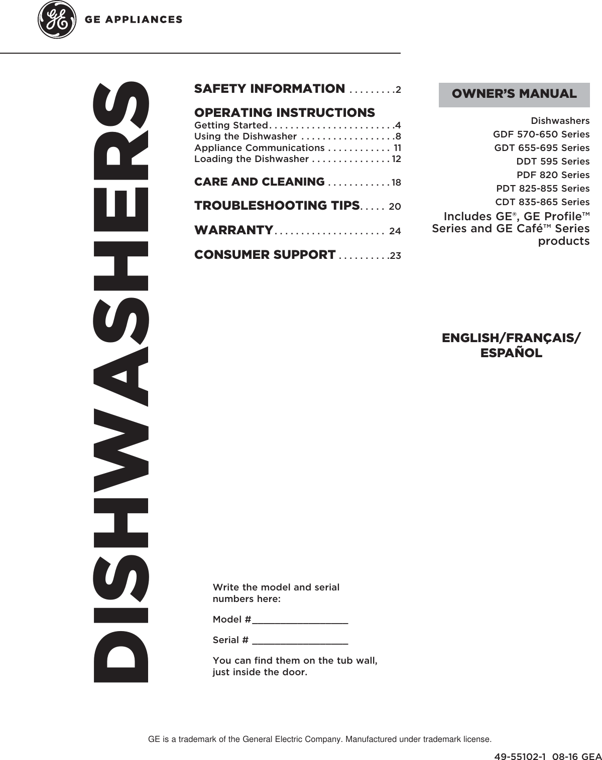 GE CDT835SSJ0SS 49 55102 1_EN_v02 User Manual DISHWASHER Manuals And