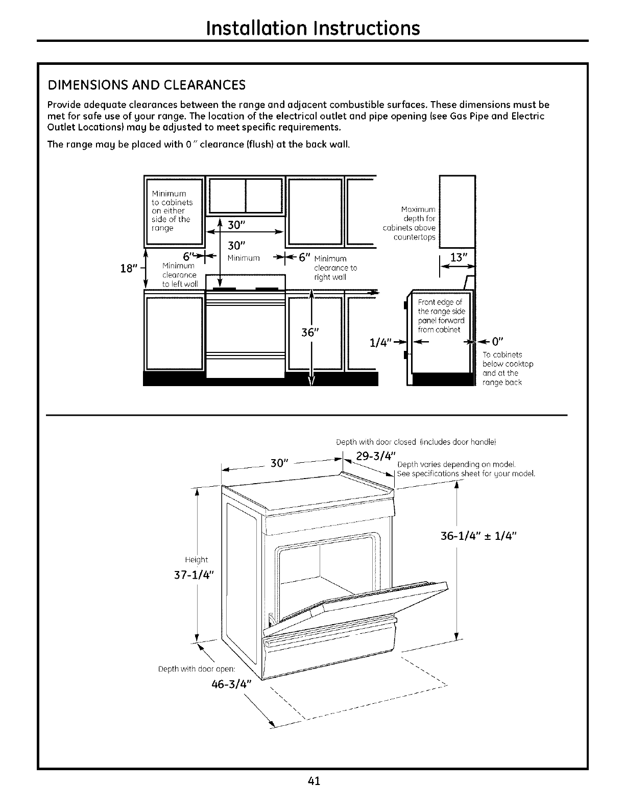 Ge Gas Range 317b9044p004 Manual