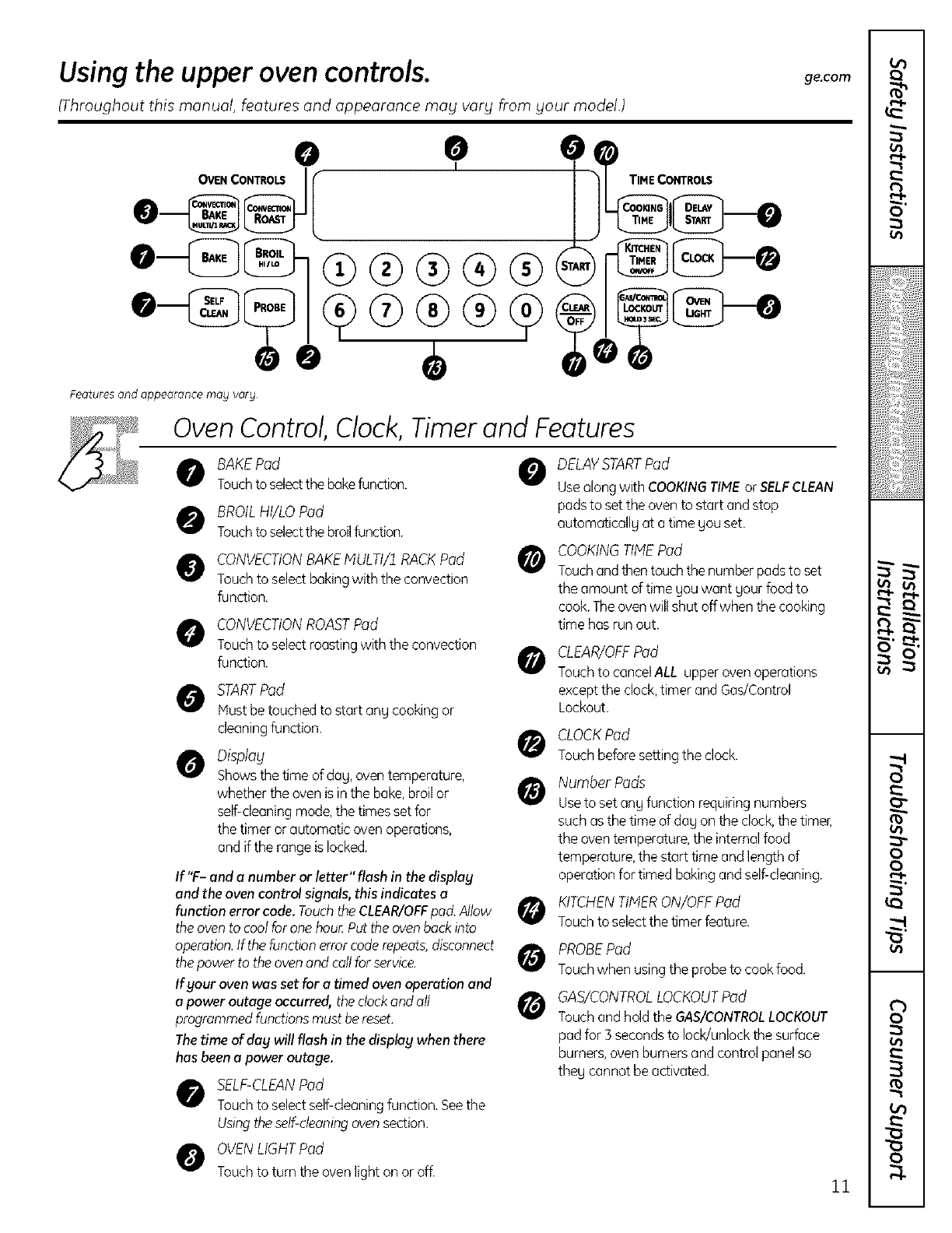 Owners Manual For Ge Gas Oven