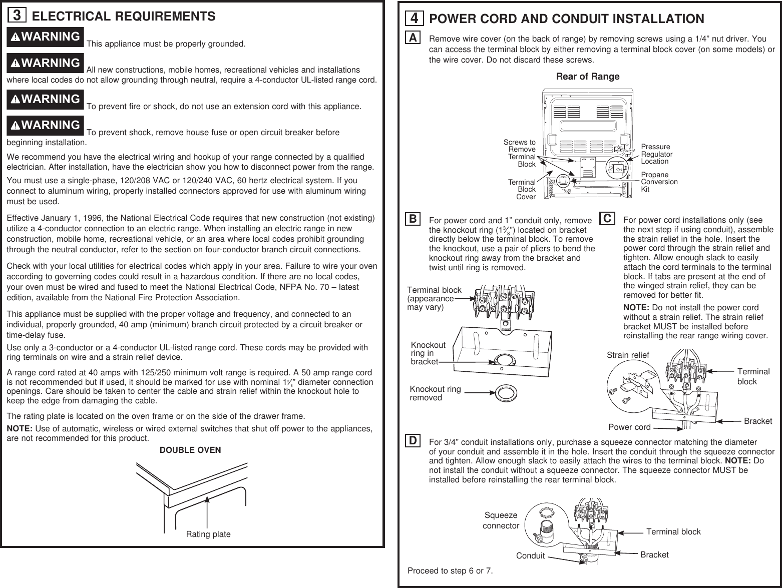 Page 2 of 8 - GE CHS995SEL1SS User Manual  ELECTRIC RANGE - Manuals And Guides 1711192L
