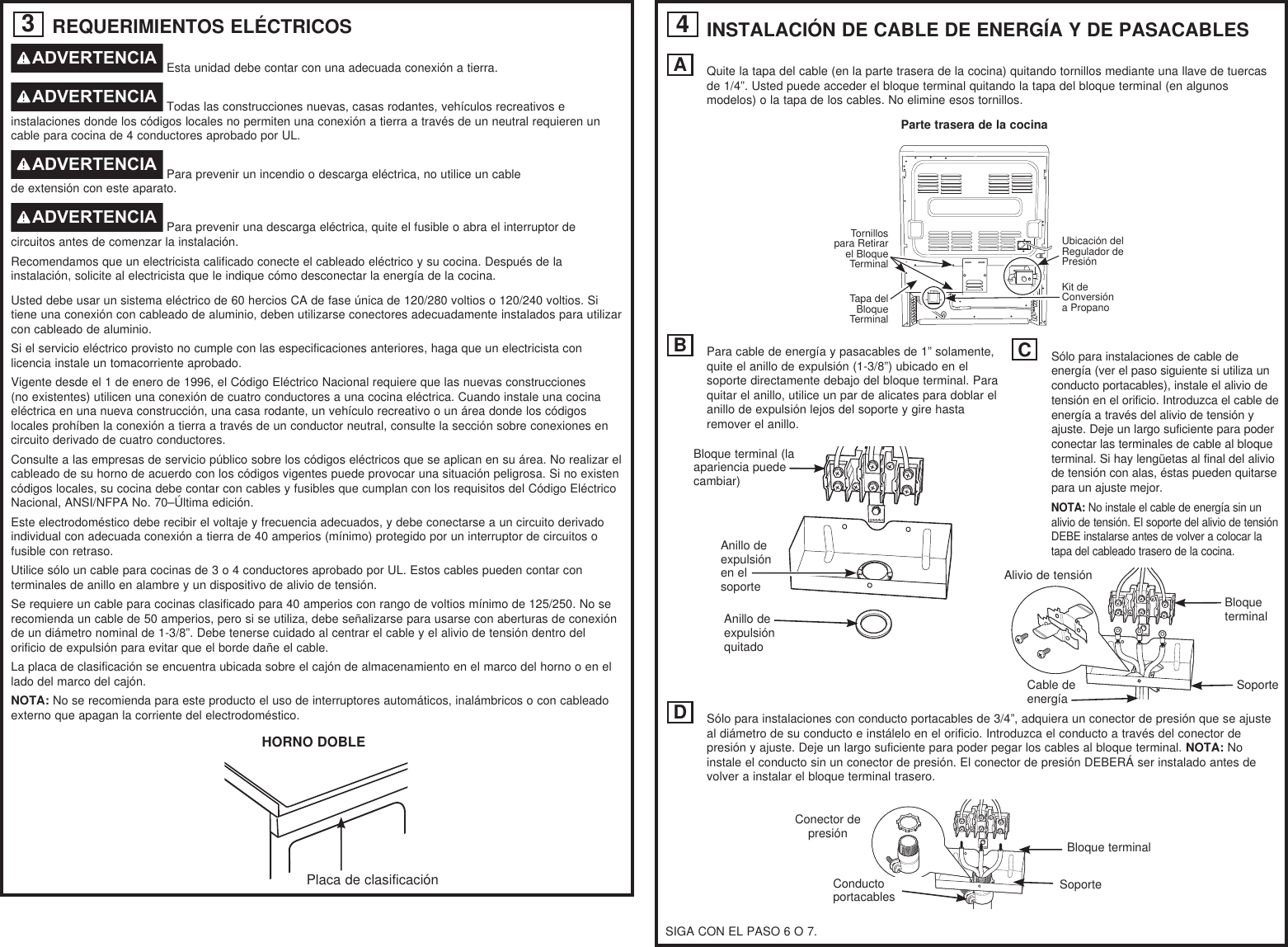 Page 6 of 8 - GE CHS995SEL1SS User Manual  ELECTRIC RANGE - Manuals And Guides 1711192L