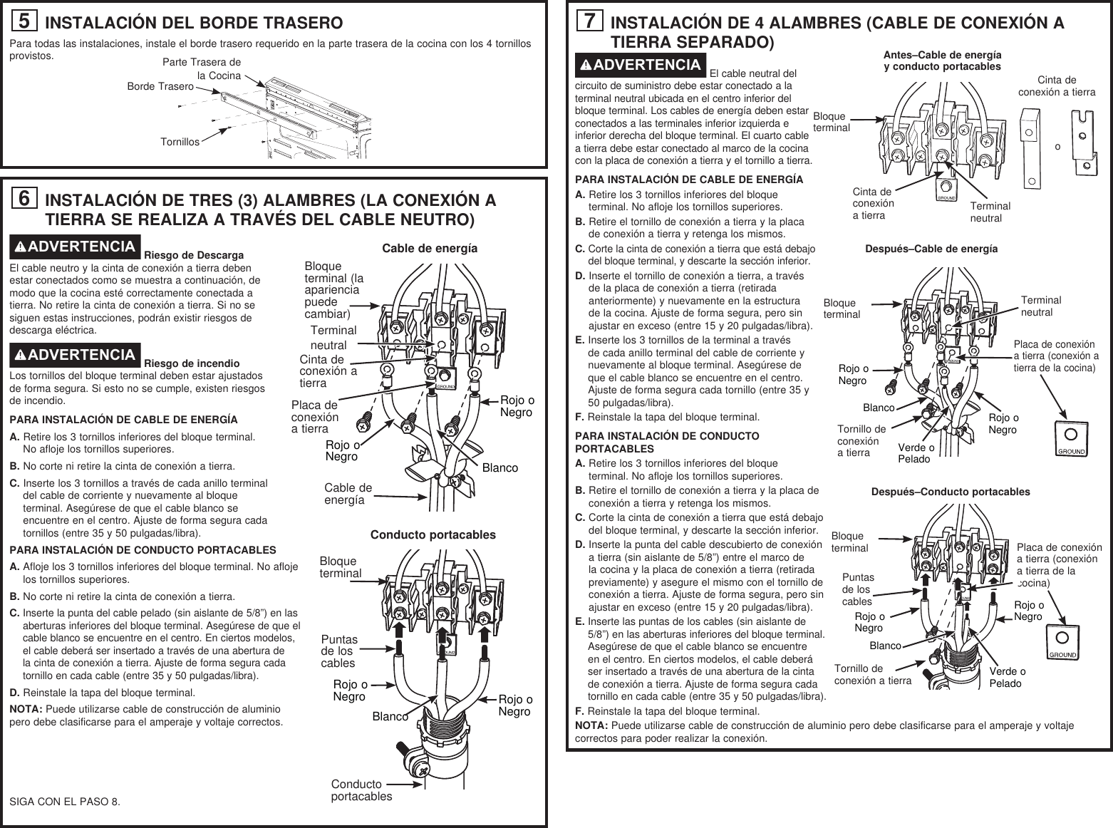 Page 7 of 8 - GE CHS995SEL1SS User Manual  ELECTRIC RANGE - Manuals And Guides 1711192L