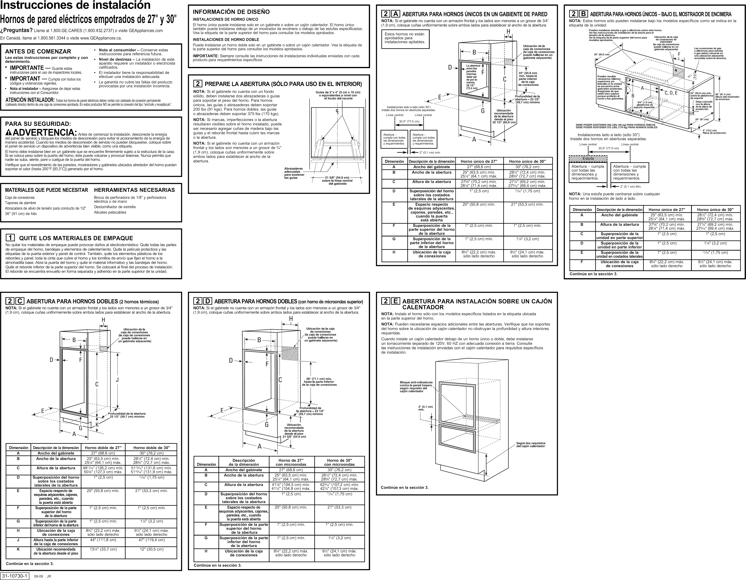 Page 3 of 4 - GE CT918ST1SS User Manual  BUILT-IN OVEN - Manuals And Guides L0909452