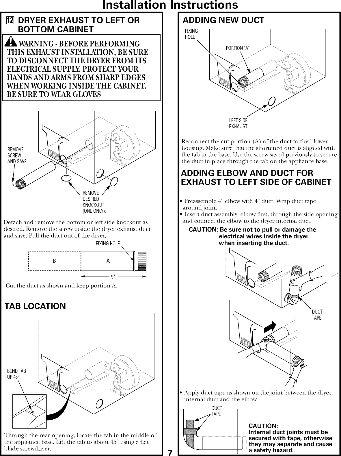 Page 7 of 8 - GE DLSR483GG7WW User Manual  GAS DRYER - Manuals And Guides L0912089