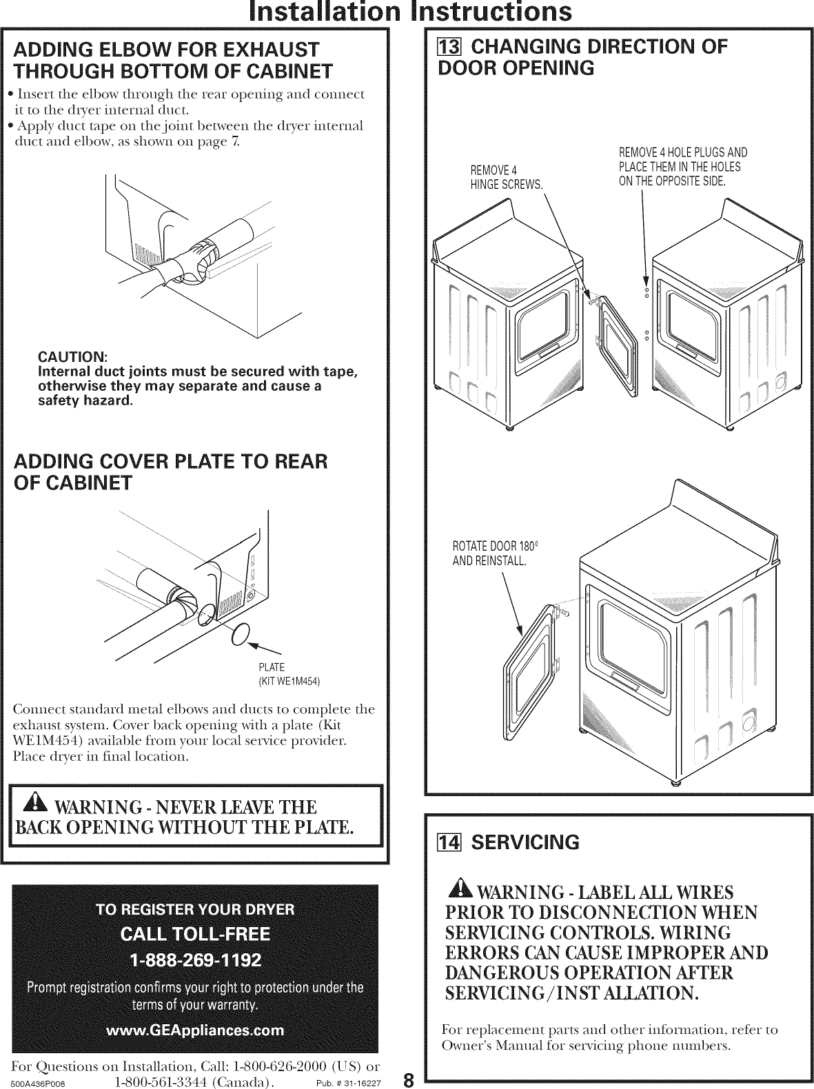 Page 8 of 8 - GE DLSR483GG7WW User Manual  GAS DRYER - Manuals And Guides L0912089