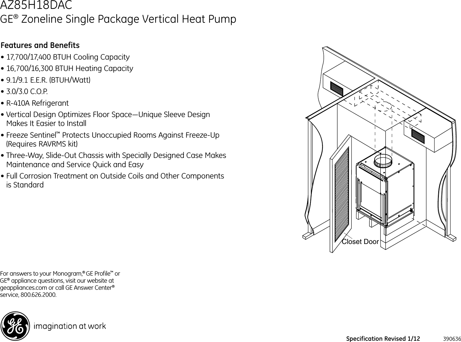 Page 2 of 2 - GE  Quick Specs 390636 Az85h18dac R2