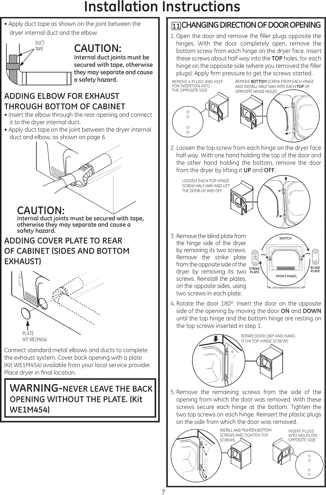 Page 7 of 8 - GE GHDP490EF3WW User Manual DRYER - Manuals And Guides 1406043L