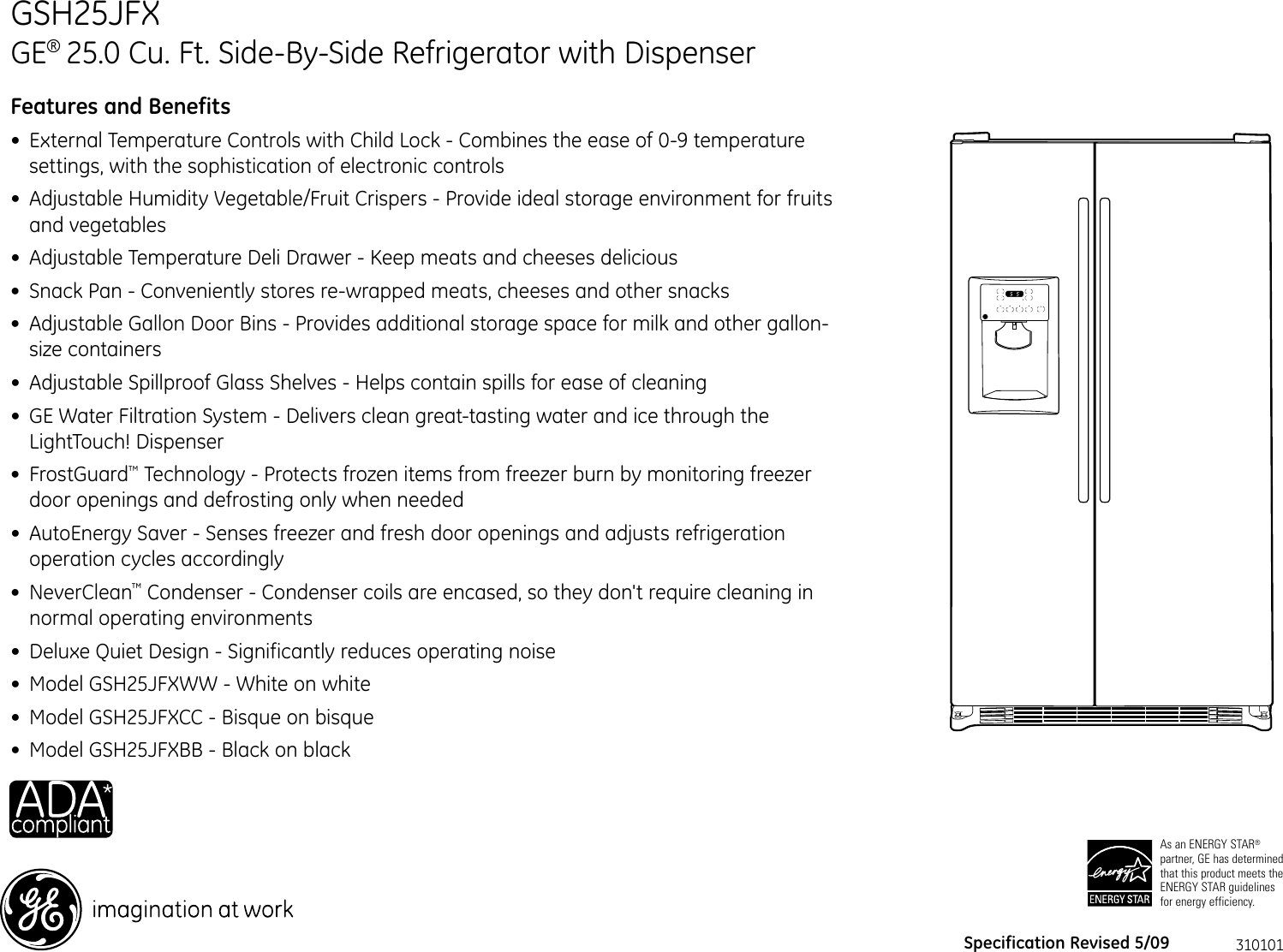 Page 2 of 2 - GE GSH25JFXBB User Manual  To The B081c97e-cd05-4745-8666-fd056a1204a0