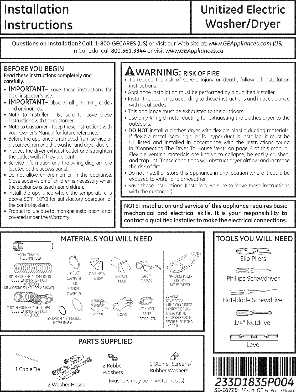Ge Laundry Center Manual