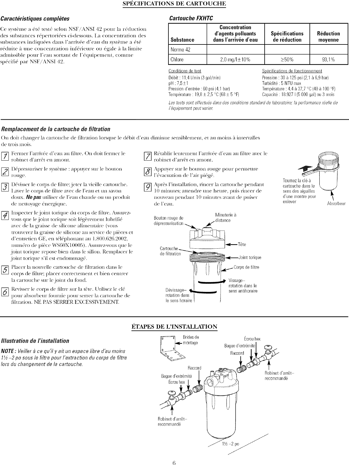 Page 6 of 12 - GE GXWH35F User Manual  WATER SYSTEMS - Manuals And Guides L0701198